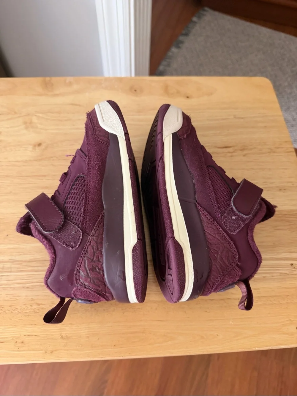 Nike Jordan Spizike Maroon High-Top Sneakers with Strap